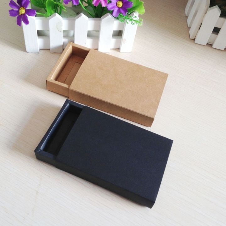 50ชิ้น-ล็อตกล่องของขวัญ-gratis-ongkir-ขายปลีกคราฟท์สีดำกล่องลิ้นชักกระดาษงานฝีมือของที่ระลึกกล่องเครื่องประดับกระดาษแข็งบรรจุภัณฑ์แบตสำรอง