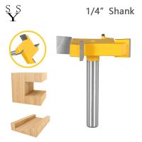 1Pcs 1/4－Shank 4 Edge T Type Slotting Cutter Router Bit สําหรับเครื่องตัดมิลลิ่งไม้ เครื่องมือ