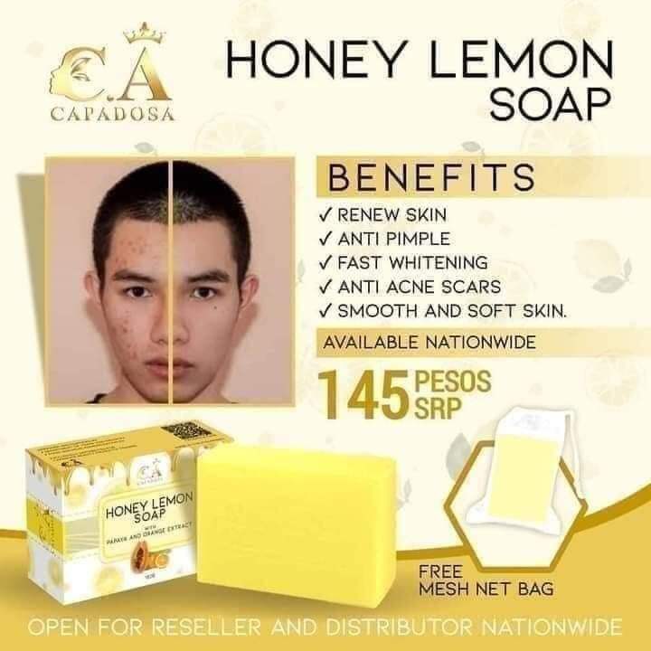 Capadosa Honey Lemon Soap with Papaya and Orange extract Lazada PH