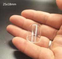 25x18mm wholesale mini tube bell jars glass globe bubble cover dome wish diy glass bottle vial pendant necklace findings 10pcs