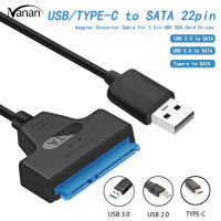 สายเคเบิลอะแดปเตอร์ฮาร์ดไดรฟ์ Usb3.0เป็น Sata Type-C เป็น Sata Converter ฮาร์ดไดรฟ์ภายนอกขนาด2.5นิ้วพร้อมไฟแสดงสถานะ