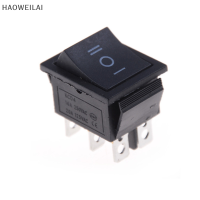 [HAOWEILAI] 1pcs KCD4 Rocker Switch Black DPDT ON/OFF/ON 6 PIN 16A/250VAC 20A/125VAC