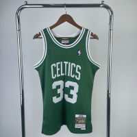 【Mitchell&amp;Ness】Mens New Original Celtics #33 Larry Bird Vintage Jersey Heat-pressed Hardwood Classics Swingman Green