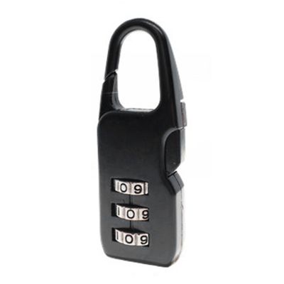 กุญแจโลหะผสมสังกะสีป้องกันการโจรกรรมกุญแจแบบรหัสแบบรีเซ็ตได้3หลักสำหรับเกตลิ้นชักกระเป๋าเป้สะพายหลัง
