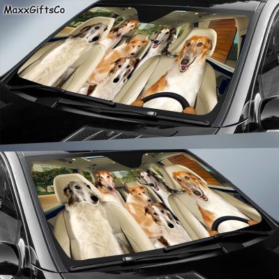 【CW】 Borzoi CarShade Borzoi Windshield DogsSunshade Dogs Car Accessories Car DecorationFor Dad Mom