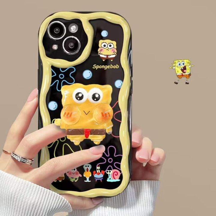 เคสโทรศัพท์สำหรับ-a58-a78-oppo-a98-f11-f19-r15-r17-a1k-reno-4-6-7-4g-7z-8z-8-pro-8t-5g-reno-8t-4g-shell-spongebob-8t-4g-shell-ขอบคลื่นซิลิโคนนิ่มตัวยึดตัวจับ-ins-น่ารัก-tpu-ที่ตั้งการ์ตูนกันกระแทก