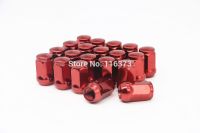 New 1/2x20 lug nuts Chrome/Red/Black  Acorn Bulge wheel nut Set of 20 lugnuts closed end for 1946-1958 Jeep Willys Nails  Screws Fasteners