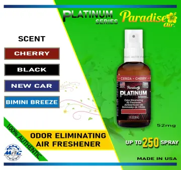 2 Paradise Platinum Air Freshener Spray Odor Eliminator Car
