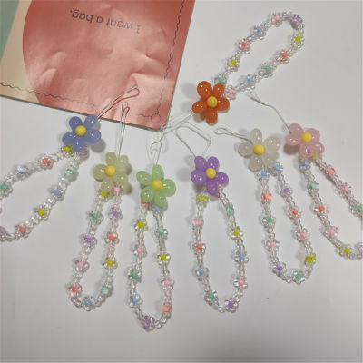 Pendant Bags Mobile Phone Chain Mobile Phone Straps Transparent Beads Diy Phone Case Lanyard Beaded Jewelry