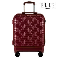 ELLE Travel Expandable Collection กระเป๋าเดินทางไซส์Cabin 100%โพลีคาร์บอเนต(PC) ล้อหมุน360องศา ฝาเปิดหน้าและซิปขยายเพื่อความจุสูงสุด