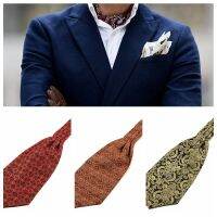 Jacquard Ascot แฟชั่นผู้ชายเสื้อลำลองผ้าพันคอ คอผ้าพันคอ