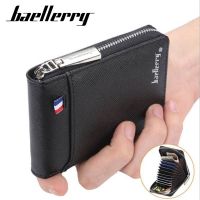 New Wallet Mens Short Small Multifunctional Hand Card Holder PU Leather Business Zipper Purse Fashion High-quality Casual Wallets