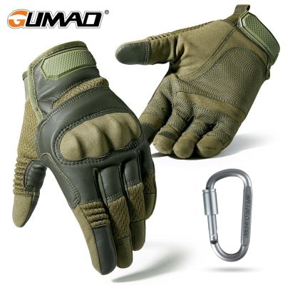 Neuim PU Leather Tactical Gloves Touch Screen Hard Shell Full Finger Glove Army Military Combat  Driving Bicycle Mittens Men