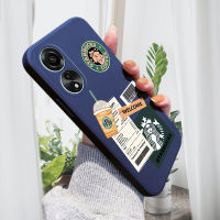 เคสโทรศัพท์สำหรับ OPPO A78 4G Starbucs สั่งซื้อกล้องคลุมทั้งหมดปลอกซิลิโคนของเหลวทรงสี่เหลี่ยมแบบดั้งเดิมเคสโทรศัพท์เคสป้องกันทนแรงกระแทก