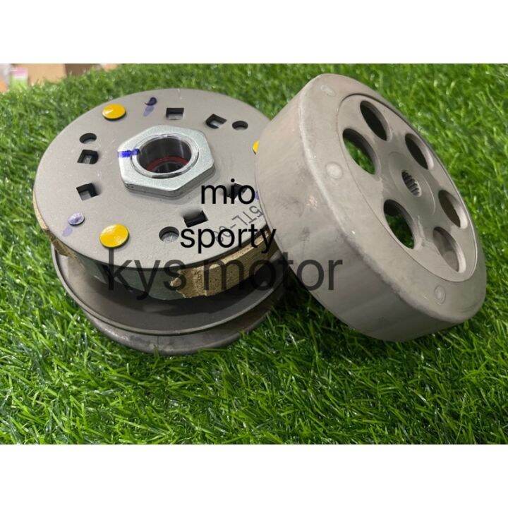 motorcycle clutch lining assembly with clutch bell and torque drive mio