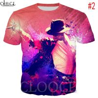 CLOOCL Mike Jackson 3D พิมพ์เสื้อยืดแฟชั่นคอกลมแฟชั่น Street T-Shirt