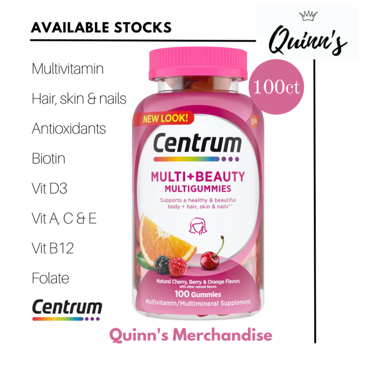 Centrum Multivitamins + Beauty Gummies for Women Hair, Skin, Nails EXP