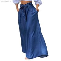 ❖◐✖ Fabulous Bow-knot Decor Lace Up Summer Trousers Long Women Pants Lace Up Floor Length Lady Pants Skirt Female Garment