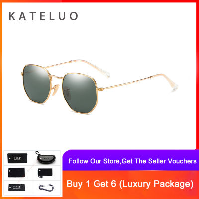 KATELUO  สแควร์แว่นกันแดดผู้หญิงP Olarized UV400 Lenอาทิตย์แว่นตาสุภาพสตรีแฟชั่นแว่นตาสำหรับการขับรถอุปกรณ์แว่นตา 3447