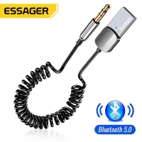 Essager Wireless Adapter Cable Handsfree Bluetooth 5.0 Receiver USB to 3.5mm Jack Aux Audio Music Transmitter For Car Speaker