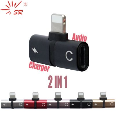 SR 2 in 1 Connector Splitter Charger Audio Headphone OTG Adapter Portable For iPhone 7 8 X XR XS For Jack to Earphone AUX Cable ( HOT SELL) tzbkx996