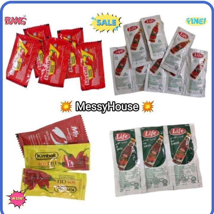 [100 SEALED] Chili Sauce Sachet Assorted Brand Life Mcdonalds Mcd