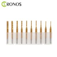 10pcs CNC Machine Router Bit PCB Carbide End Mill Tools 3.175 Diameter Cutting Bits CNC Milling Cutters Kit &amp; cnc cutter milling