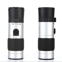 MOGE 15-55x21mm HD ความละเอียดสูงแสงน้อยเลนส์ออปติคอลแบบพกพา Monocular Dual-Focus กล้องทรรศน์ไม่มีขาตั้งกล้อง