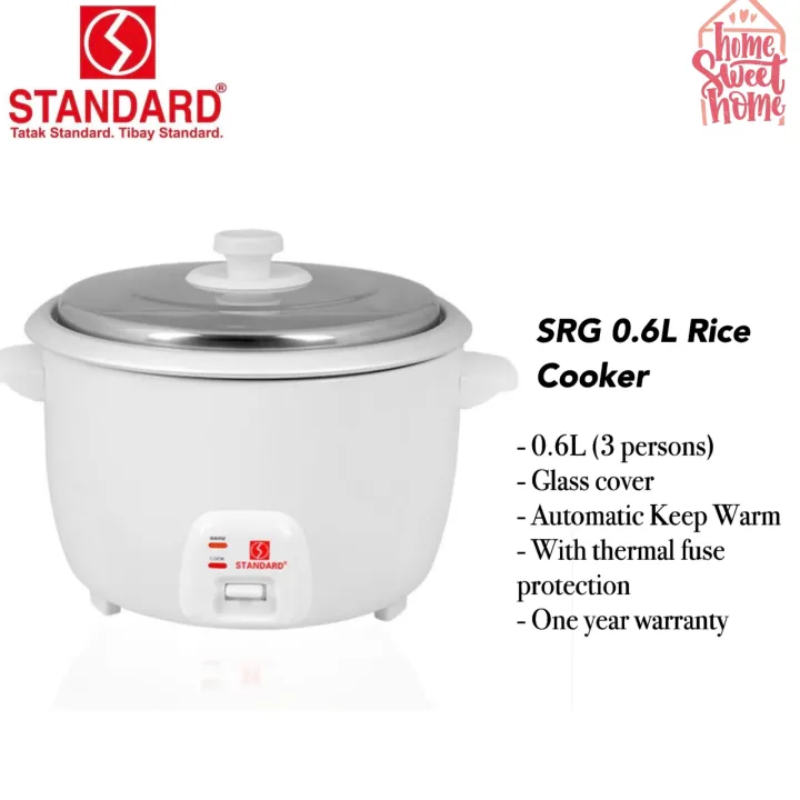 Sgl Rice Cooker Standard Rice Cooker SRG 0.6L | Lazada PH