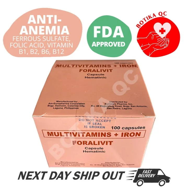 capucine FORALIVIT MULTIVITAMINS IRON (Ferrous Sulfate Folic Acid