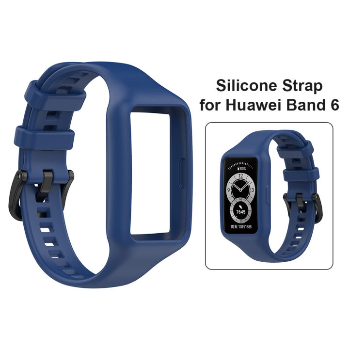 สายรัดข้อมือสายคล้องข้อมือสำหรับ-huawei-band-6-pro-huawei-band-6-honor-band-6หัวเข็มขัดพลาสติก