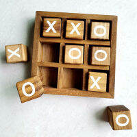 Pelune Tic Tac Tac Toe โต๊ะกาแฟไม้เกมครอบครัวห้องนั่งเล่นเกมกระดานกลยุทธ์