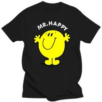 Cartoon MR. MEN and LITTLE MISS graphic cotton O-neck T-shirt for men