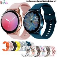 Tali Pita 20Mm Asli Silikon untuk Jam Tangan Samsung Galaxy Aktif 2 40/44Mm/3 41Mm Jam Tangan Gelang Pintar untuk Huawei GT 2 42Mm