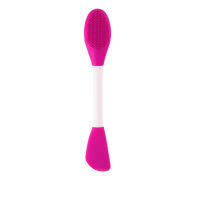 แปรงพอกหน้าแบบดับเบิ้ลเอนด์ แปรงซิลิโคนพอกหน้า Applicator Spatula Cleansing Massage Brush