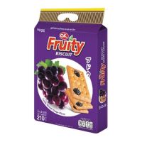 ?OK Fruity Biscuit Grape Flavor โอเคฟรุ๊ตตี้ บิสกิตผลไม้ รสองุ่น 210 กรัม