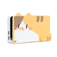 Silicone Shell Switch TV Dock Cute Cat Decorate Case Compatible with Nintendo Switch OLED/Switch TV Dock Stand Protective Cover