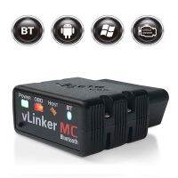 VLinker Bluetooth3.0 VLinker Bluetooth3.0 Vgate Vlinker MC บลูทูธ4.0/3.0 /Wifi ELM327 OBD2รถเครื่องอ่านโค้ดเครื่องอ่านโค้ด OBD-II สำหรับ Ios, Android