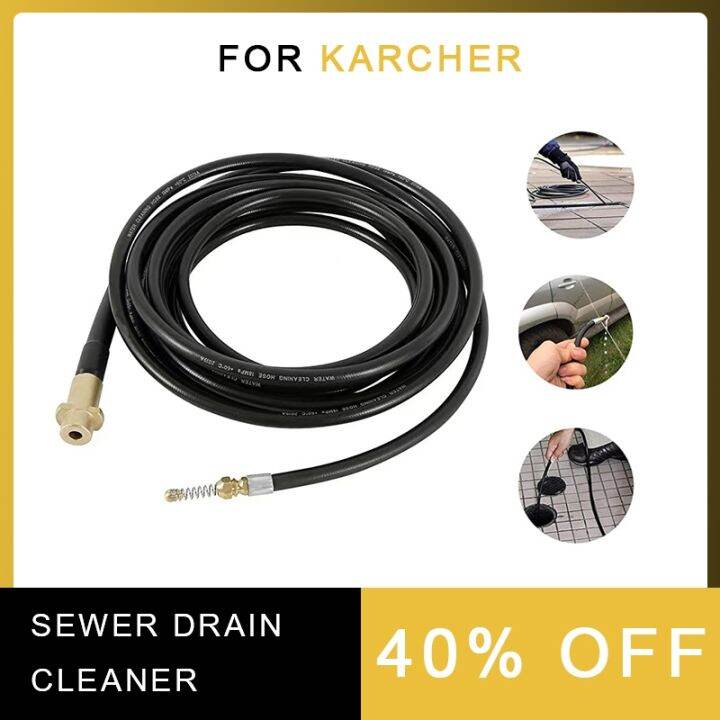 6/10/15/20m Sewer Drain Cleaning Pipe High Pressure Washer For Karcher Hose Cleaning Kit Sewer