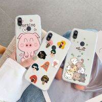 [ข้อเสนอพิเศษ] Romwe  แมวหมูการ์ตูนน่ารักสำหรับ Huawei P20 Lite Pro เคสโทรศัพท์ลายดอกไม้ Lover Heart พิมพ์สำหรับ Huawei P 20 P20pro P20lite เคสฝาหลัง