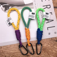 Lanyard for key Fluorescent Keychain short Neck Strap Car Key Chain Kids Bag Pendant Keyring Friends Gift