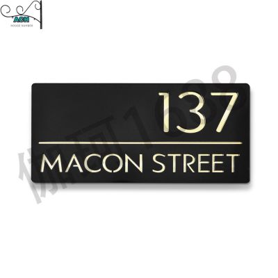 【LZ】❃۞  Customized  Acrylic Modern House Floating Sign Door Address Number Plaques Outdoor Name Plates  house numbers  address plate