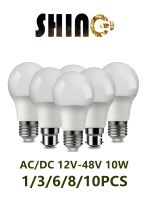 (TEX)1-10pcs/lot  LED Bulb DC/AC 12V-48V A60 E27 B22 Lamps 10W Bombilla For Solar Led Light Bulbs 12 Volts Low Voltages Lamp Lighting