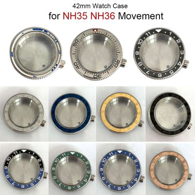 42Mm Watch Case For NH35 NH36 Movement Modified Parts Sapphire Glass Stainless Steel Nh35 Nh36 Cases