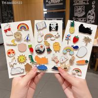 ﹍☍ Fashion Rabbit Chicken Cloud Alloy Lapel Cartoon Pins Mix Brooches Badges Backpack Cute Pins Gifts For Friends Wholesale Jewelry