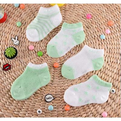 5 คู่เด็กทารก Unisex ฤดูใบไม้ผลิฤดูร้อนน่ารักดาวลายตาข่ายถุงเท้าเด็ก 0-3Years