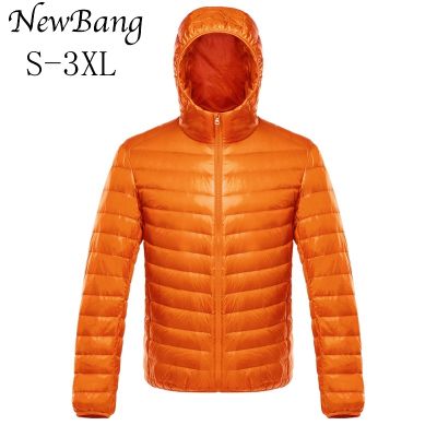 ✵℗ jiozpdn055186 Newbang para baixo casaco masculino ultra leve jaqueta masculina jaquetas quentes blusão de penas puffer parka pena