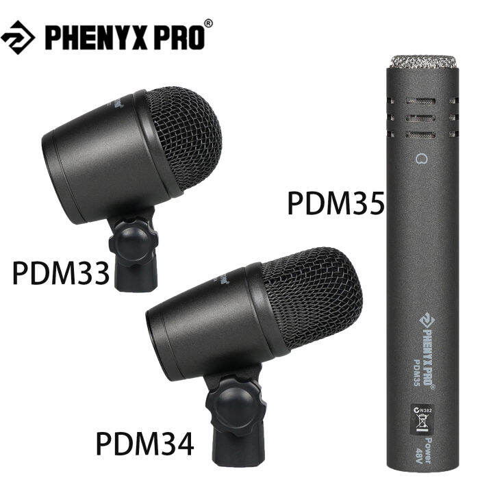 Phenyx Pro Bass Kick Drum Mic Snare Drum Mic Overhead Condenser Drum