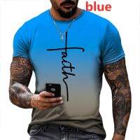 Jesus Mens Fashion Jesus Cross Print Faith T-shirt Casual Funny Jesus Saved My Life Shirt Short Sleeve Tee