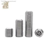 ๑☎✼ 10/50pcs M2 M2.5 M3 M4 M5 DIN913 304 stainless steel Allen Head Hex Hexagon Socket Flat Point Set Screw End Grub Headless Bolt